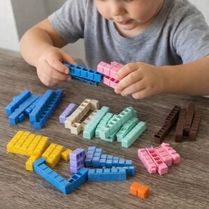 Math U See Integer Block Set 133 Pieces Homeschool Manipulatives Demme